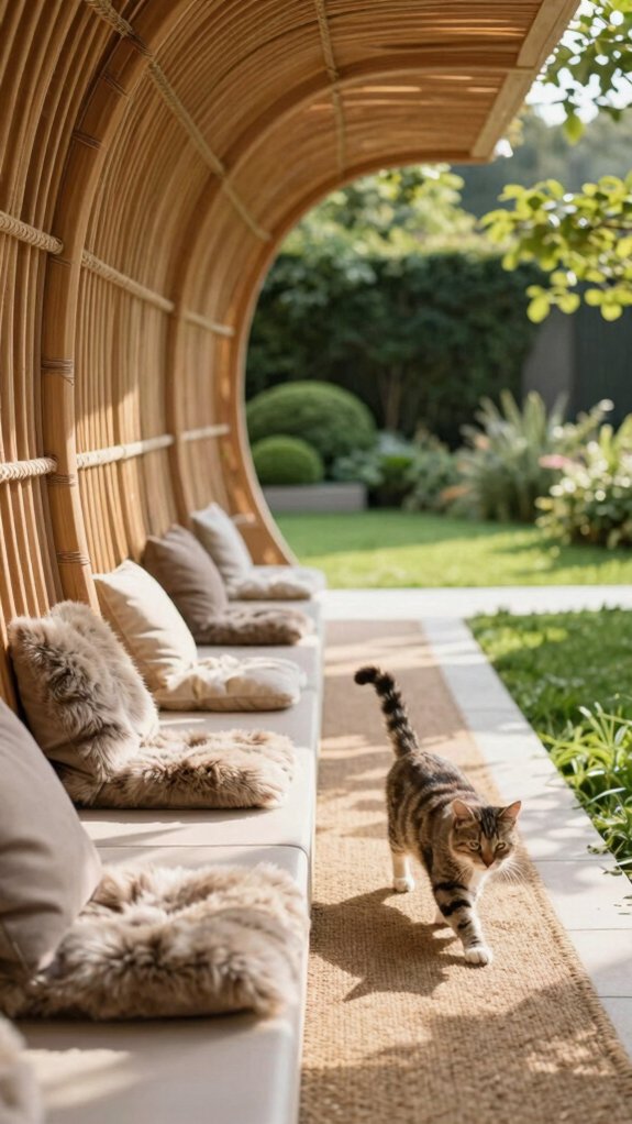safe outdoor cat tunnel walkway