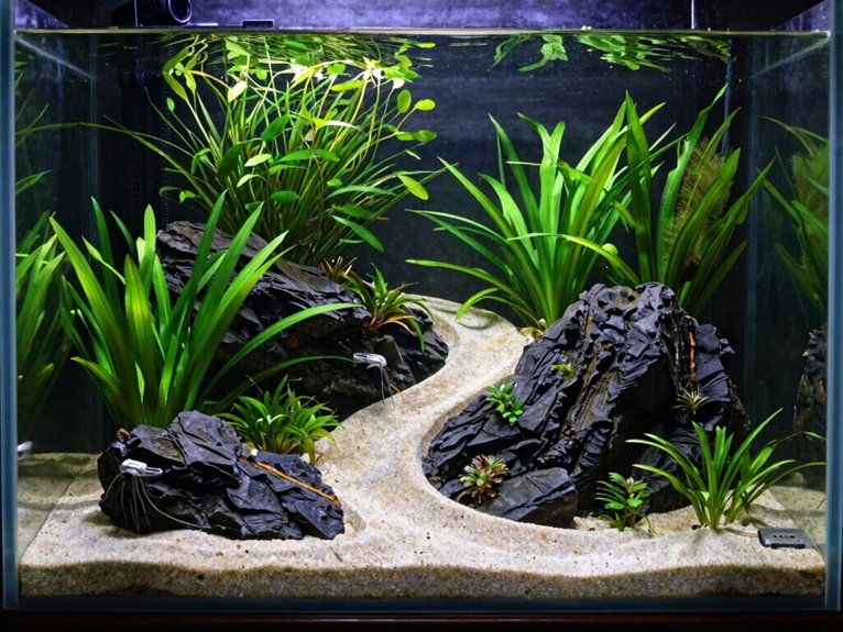sand path planted aquarium design
