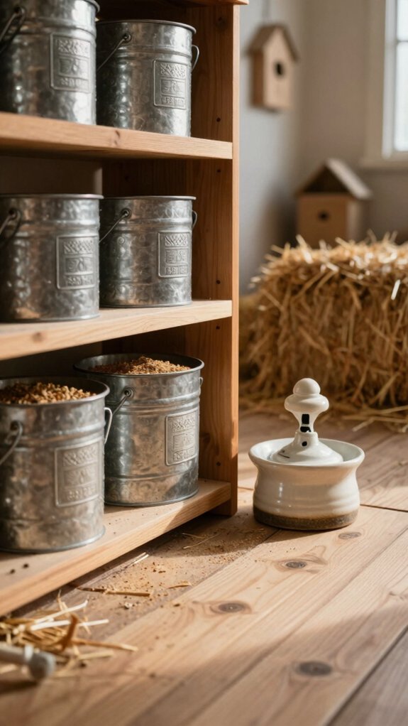 sealed bins for dry feed storage