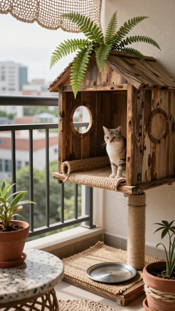 secure 3 sided balcony catio