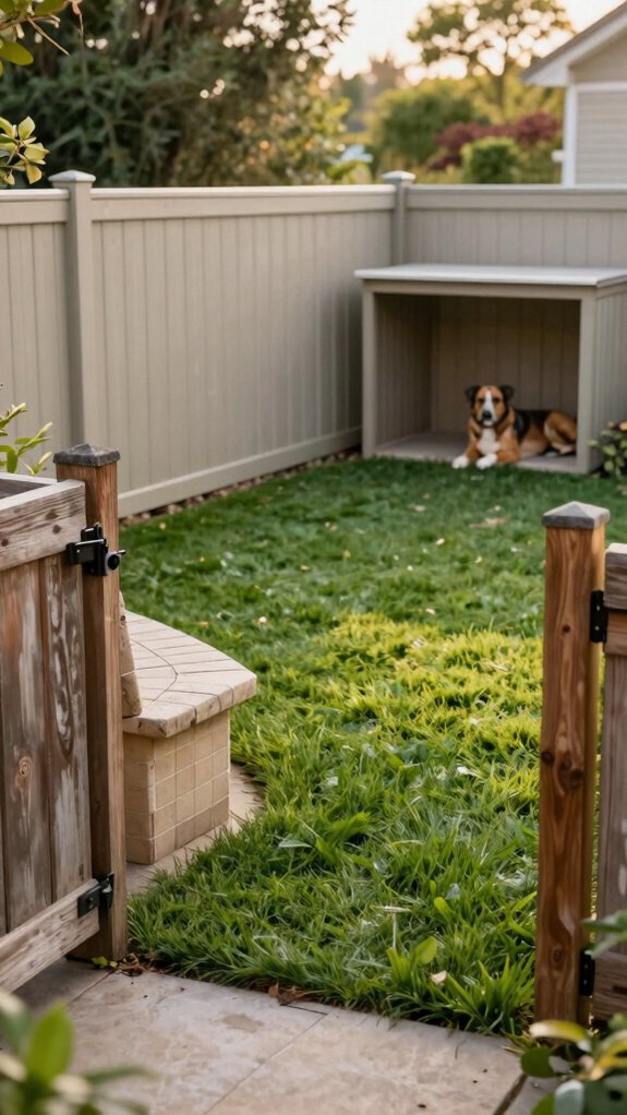 secure fenced yard barrier