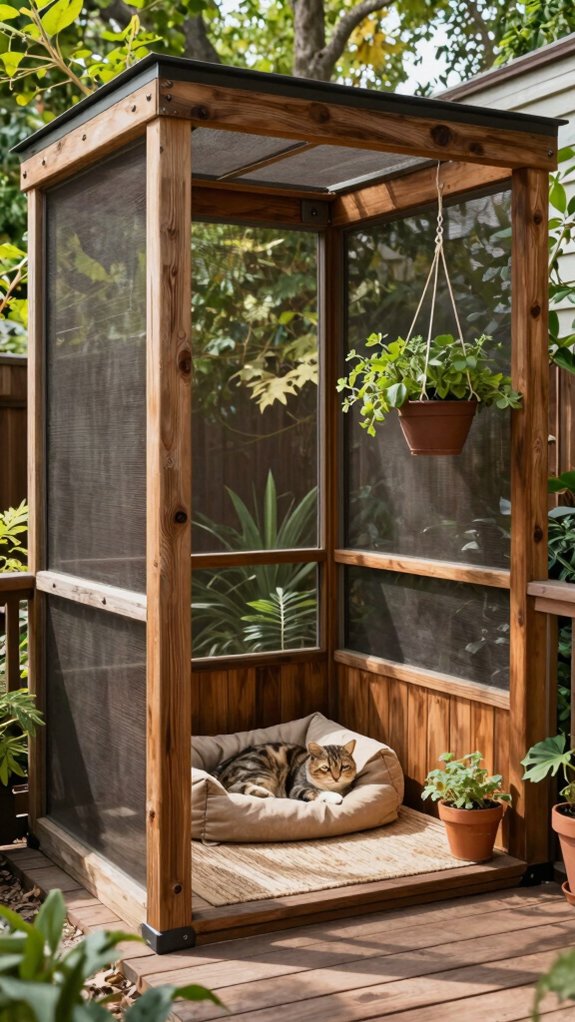 secure porch cat enclosure