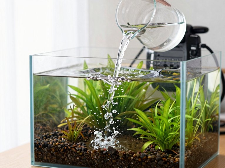slow staged gentle water pour