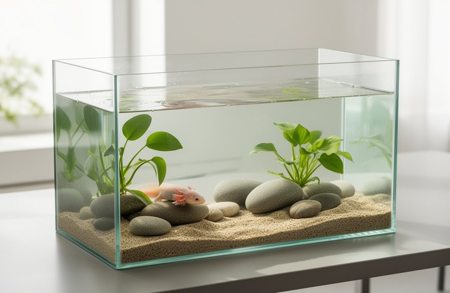 spacious gentle open swimming habitat