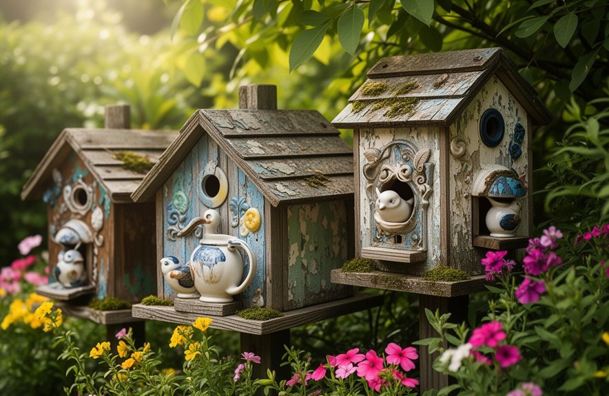 storybook inspired colorful miniature cottages