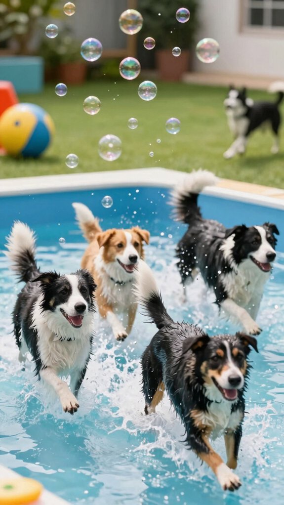 supervised shallow bubble waterplay