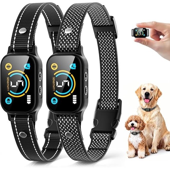 2 Pack Smart Rechargeable Bark Collar with Vibration