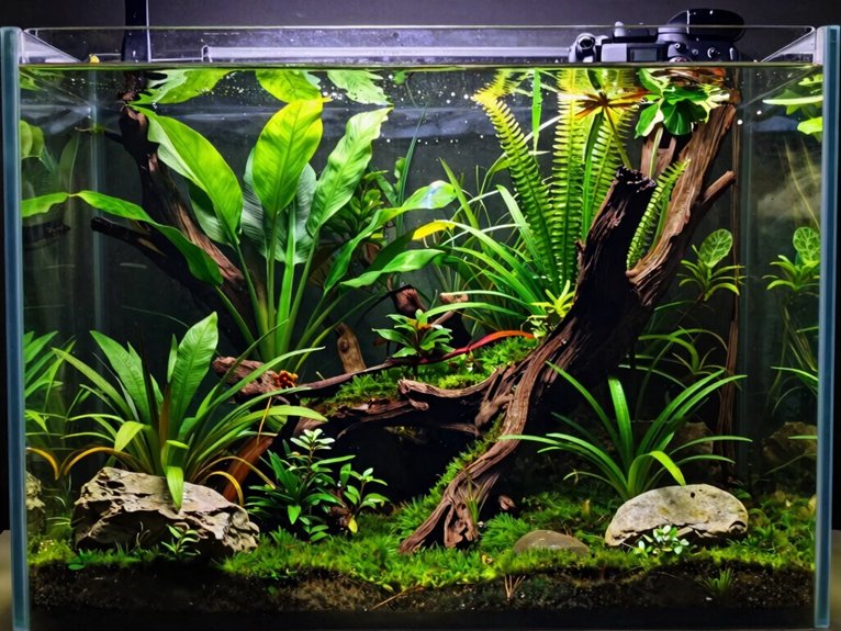 untamed planted aquarium with cover
