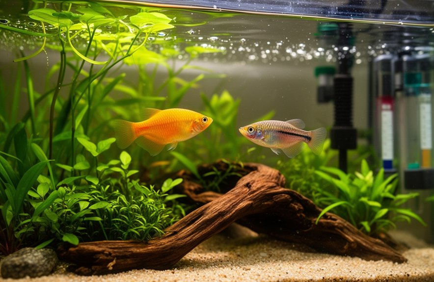 warm stable gently filtered water
