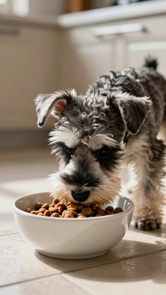 balanced puppy feeding habits