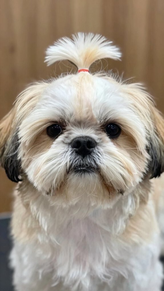 between ears crown ponytail grooming