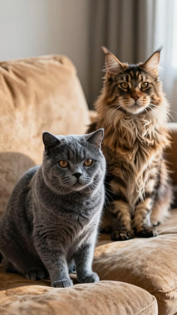 calm brit vs social maine coon