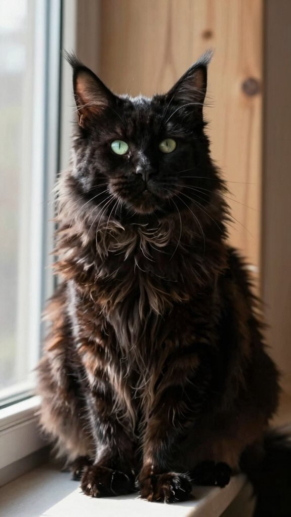 calm playful maine coon companion