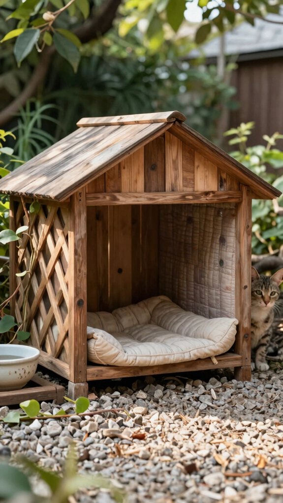 diy storage tote cat shelter