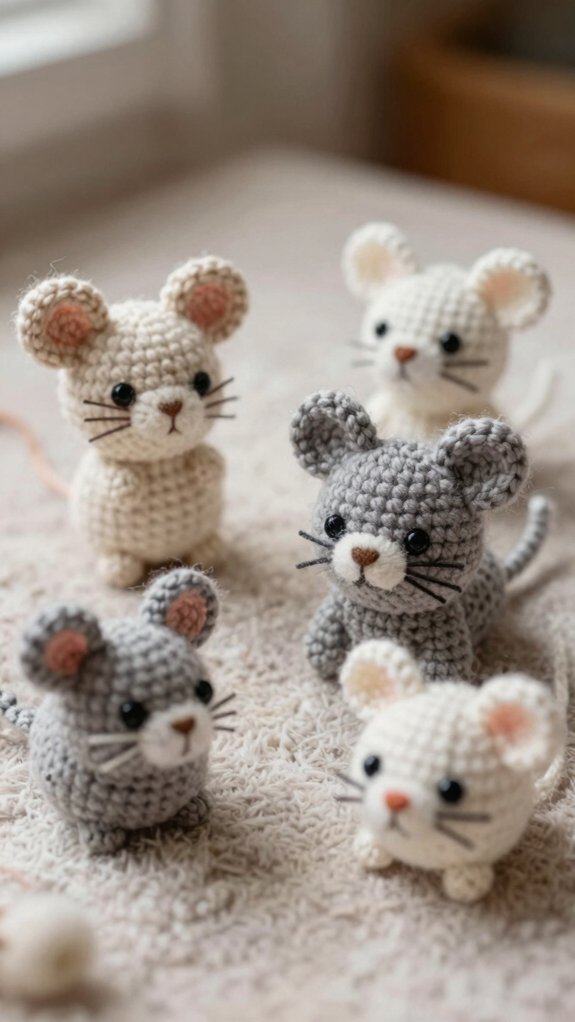 easy crochet mice afternoon project