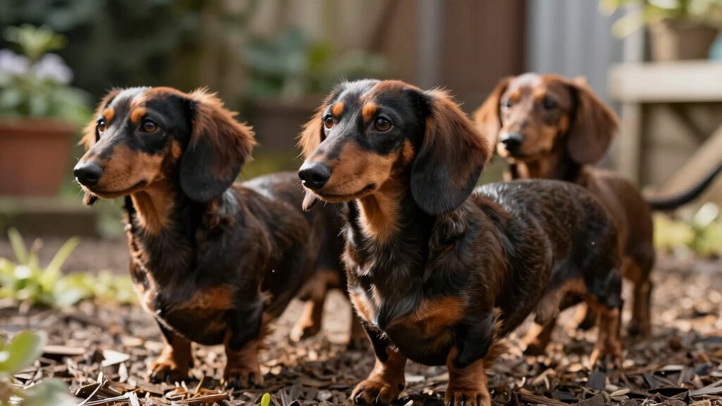 fluffy long haired dachshunds
