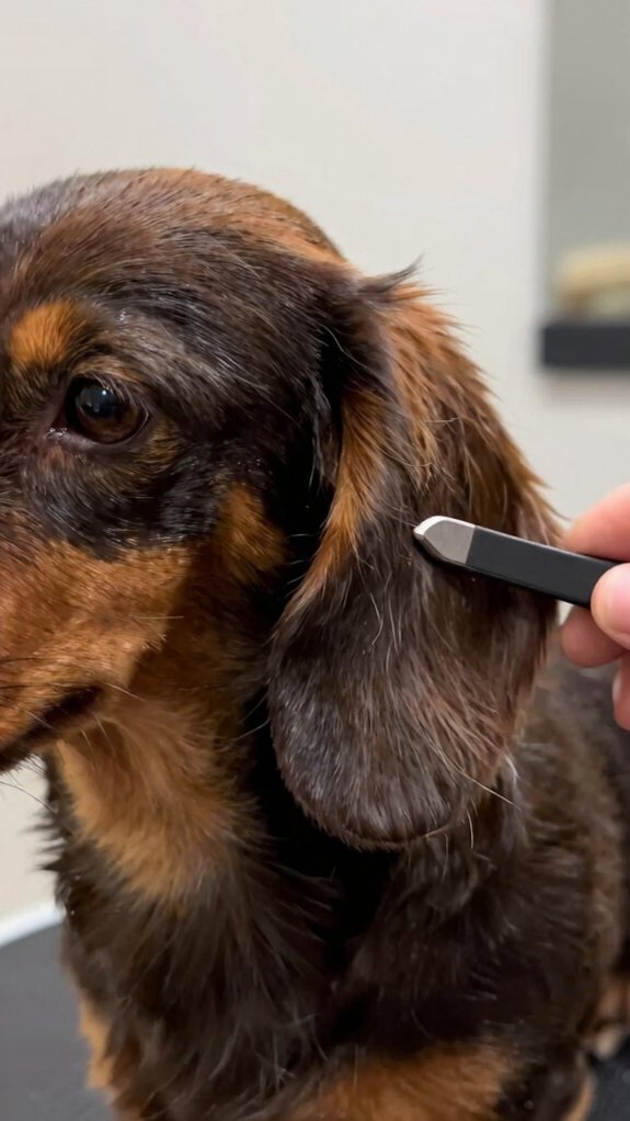 gentle dachshund ear checks