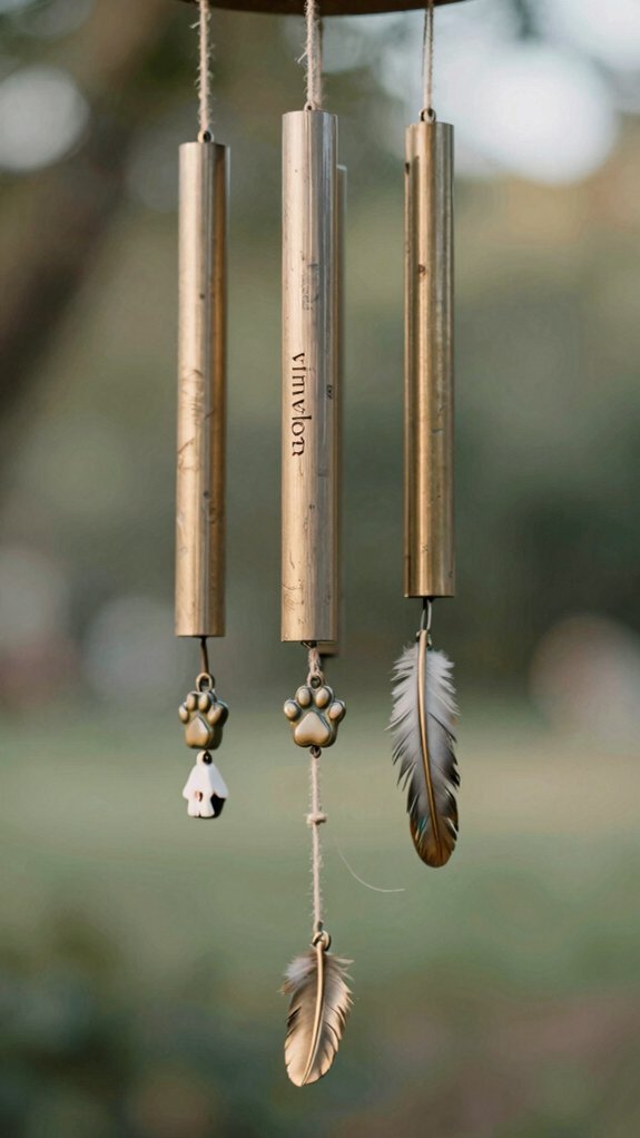 gentle pet memory wind chimes