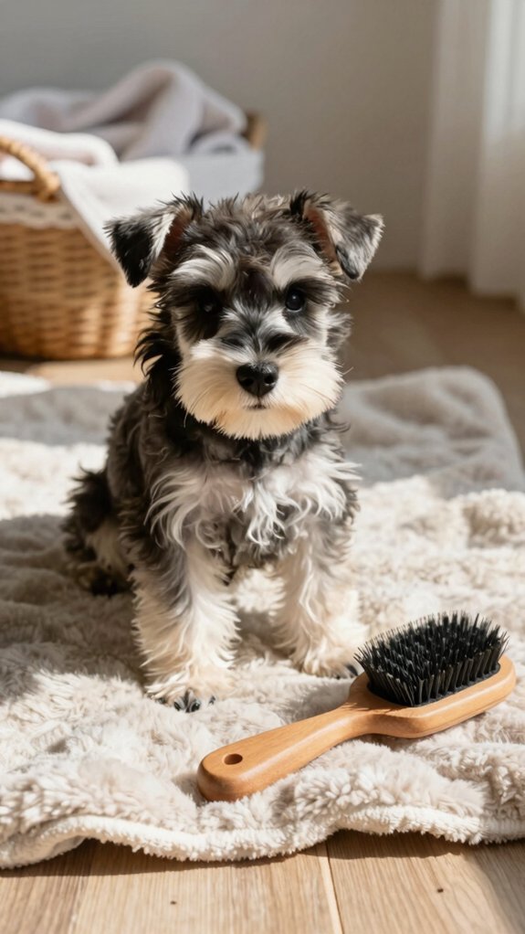 gentle puppy grooming routine