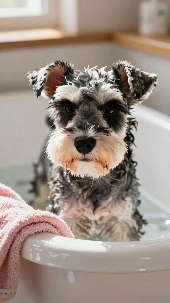 monthly lukewarm shampoo rinse