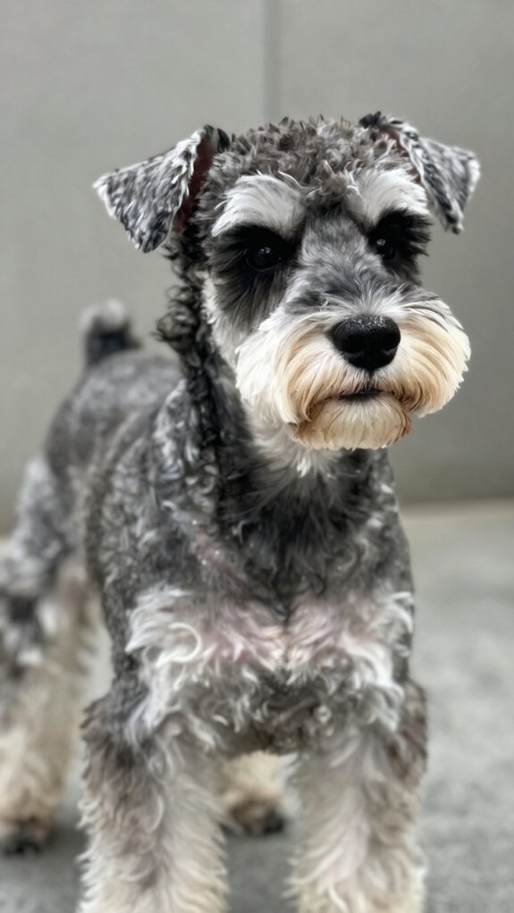 neat schnauzer sporting trim