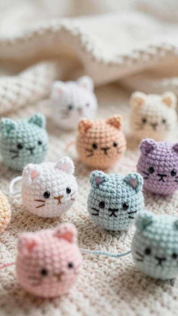 quick pet safe cat crochet toys