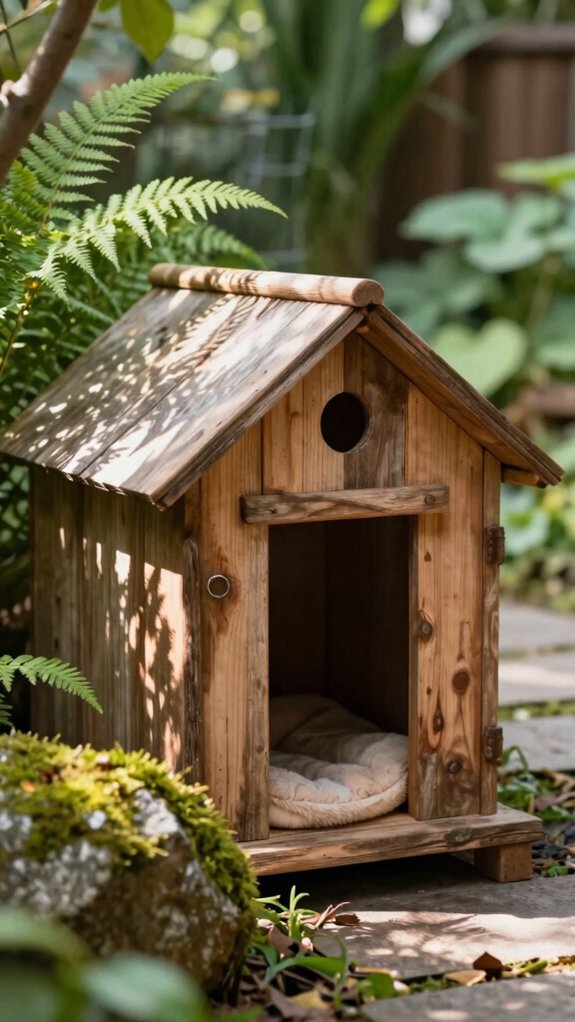 quiet raised straw shelter