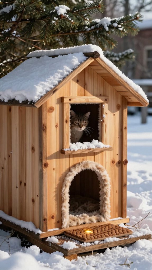sealed insulated winter cat shelter