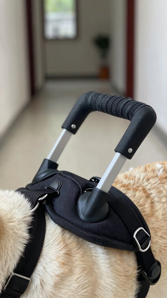 stable ergonomic dog mobility handles