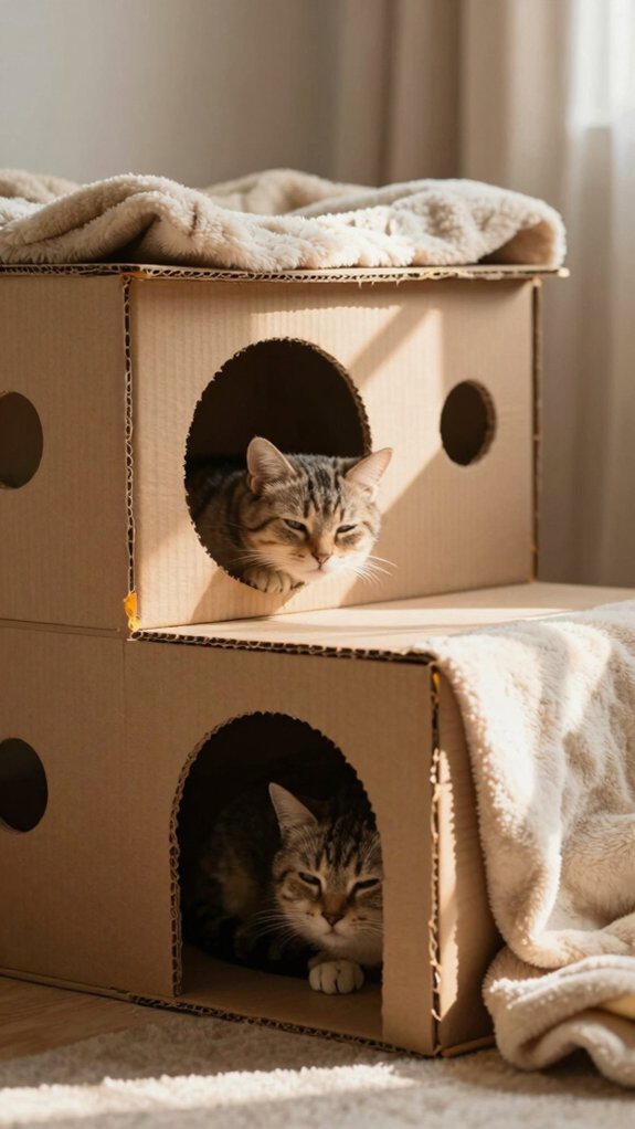 sturdy multi level cardboard climber
