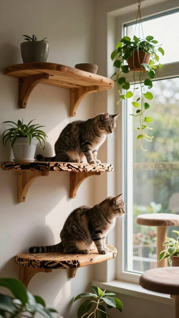 sturdy multi level cat climbing shelves