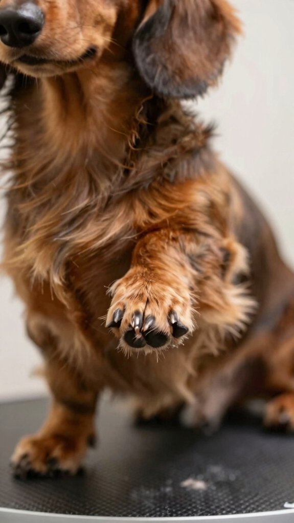 trim long haired paws safely