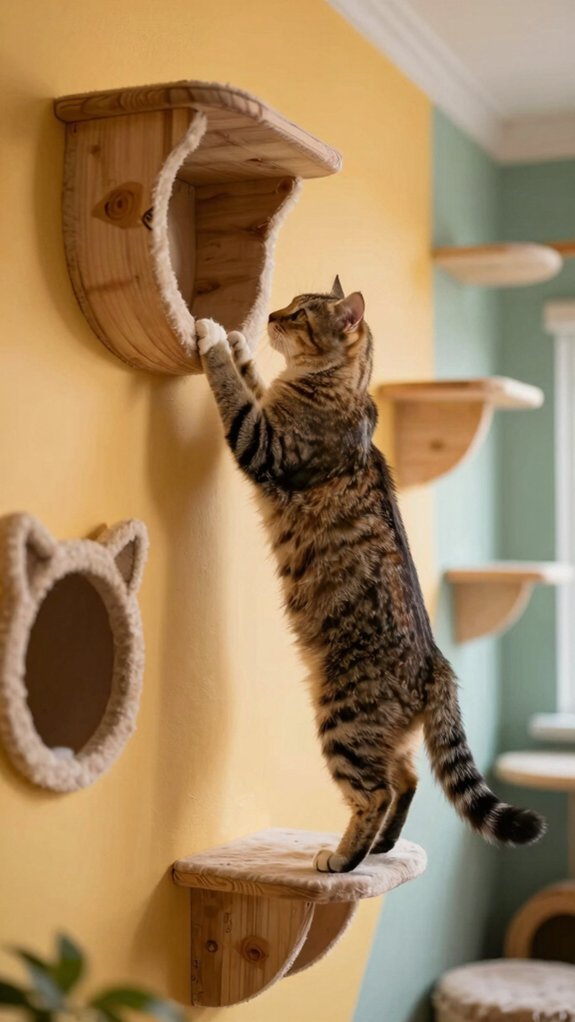 vertical cat climbing shelves