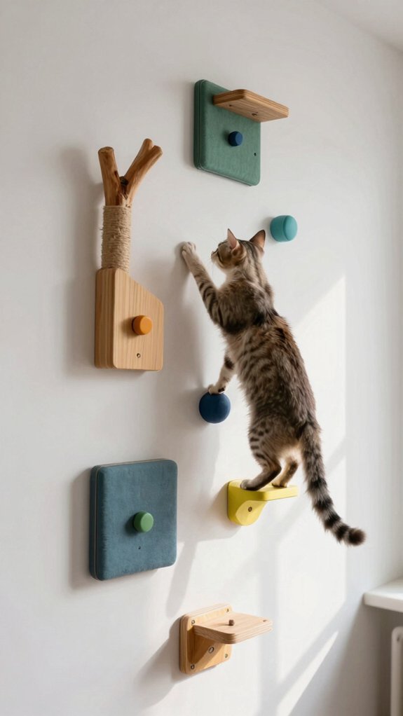 vertical ladder cat wall