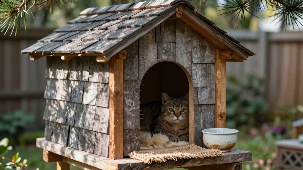 weatherproof outdoor cat shelter